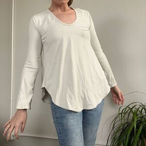 Lululemon Up for Down Time Long Sleeve  White Cream 2